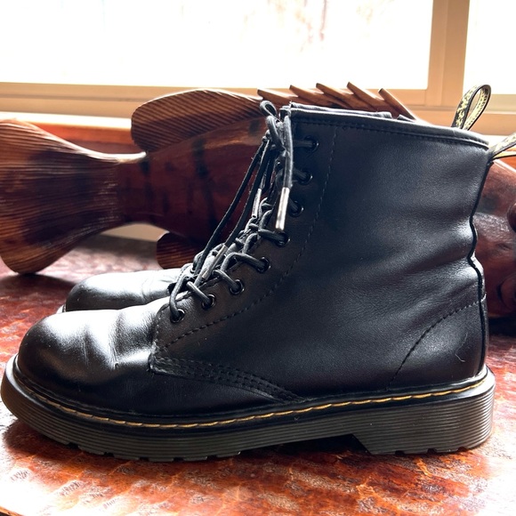 Dr. Martens Junior 1460 Softy T Leather 8 hole Lace up Boots Side Zip EU 36 US 4 - Picture 7 of 11